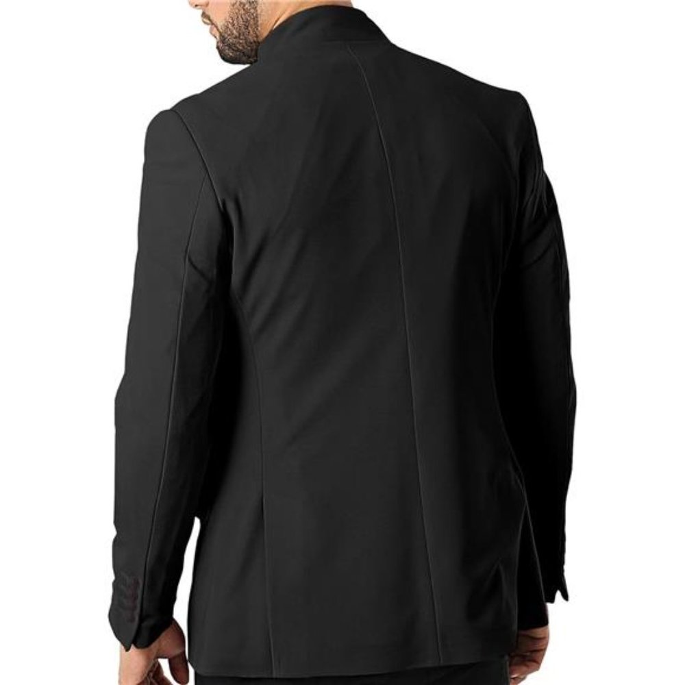 Mens  Suit Blazer Jackets Stand Collar Business Sport Coats - Picture 2 of 6